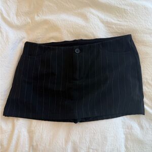 John Galt Black Pinstripe Mini Skort